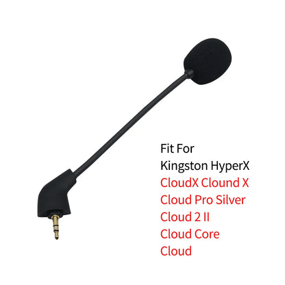 New 3.5mm Headphone Microphone for Kingston HyperX Cloud 2 II X Core Pro Silver Cloud Accessories Gaming Headsets Mic Microphone