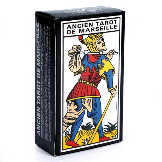 French Ver. Marseille Tarot 78 Cards Full Set Original Vintage Marseille Tarot Deck With Guidebook Divination Game Cards