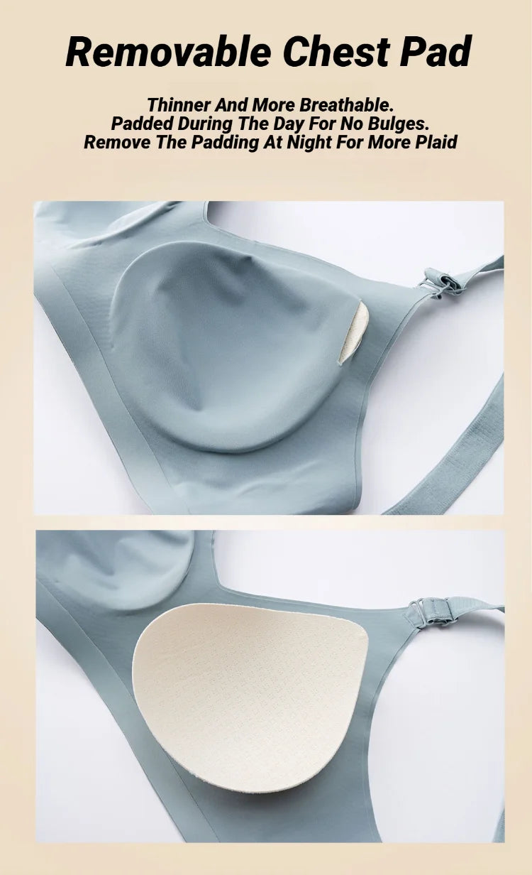 Women'S Seamless Bras Ladies Thin Style Soft Breastfeeding Bra Underwear Comfortable Lingerie Gather Support Plus Size