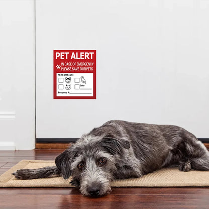 Pet Alert Stickers Static Cling Window Decals Emergency Pets Rescue Sign (4 Pack)  Save My Pets in Case of Emergency Stickers
