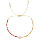 Go2boho New In Dainty Tiny Friendship Bracelets For Women Shell Letter Jewerly A-Z Charm Summer Fashion Design The Best Gift To