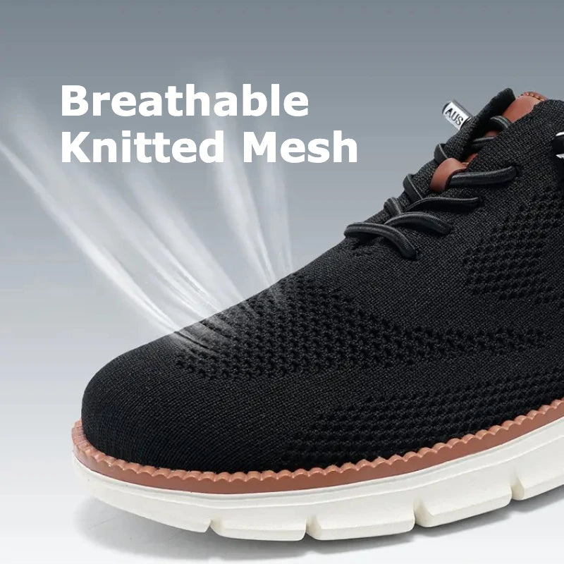 Vanmie Men Casual Sneakers Shoes Breathable Summer Knitted Mesh Sock Sneakers Fashion Simple Lace-up Lightweight  Sneakers