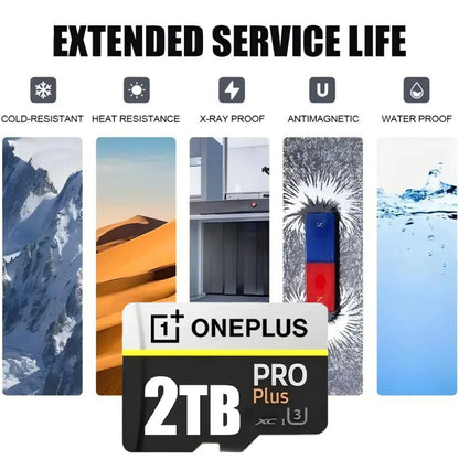 OnePlus 2TB High-Speed V30 A2 4K SD Card 512GB 256GB Memory Card 1TB Micro TF SD Adapter for Smart phone/Tablet/PC Cross-Use
