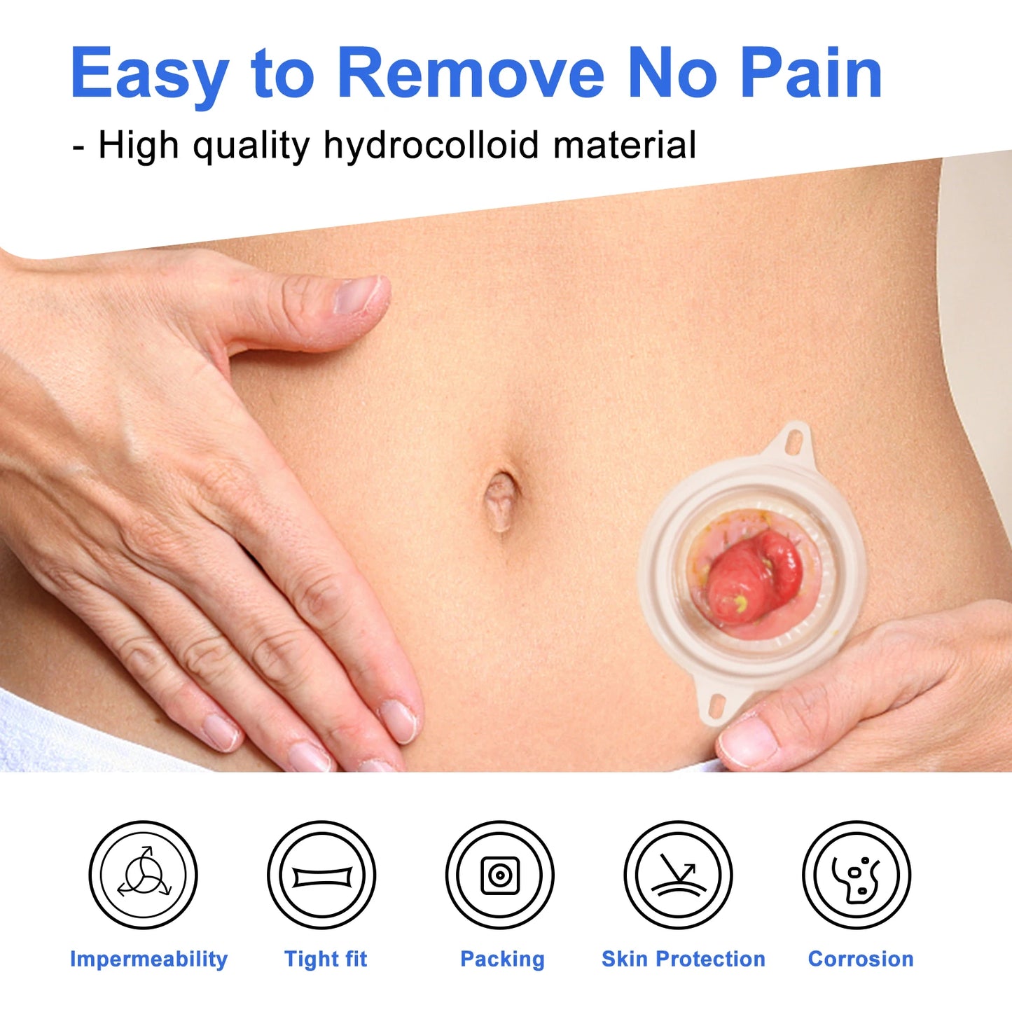 10PCS Ostomy Barrier Rings-Outer Diameter: 2" (50mm) 2mm Thickness Compatible with All Bag Types and Brands