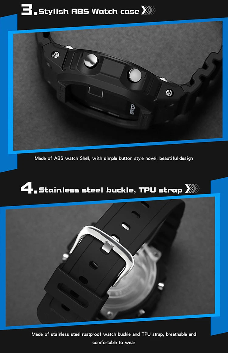 SANDA Fashion Top Brand G Style Digital Men's Watch Luxury Military Sport Waterproof Alarm Stopwatch Clock Men Relogio Masculino
