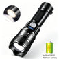 10000LM High Power LED Flashlight Long-range USB C Rechargeable Flashlight Power Display Zoom Lantern For Outdoor Camping Torch