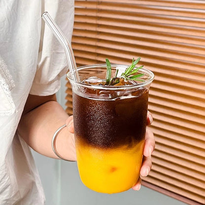 1/6pcs Japanese Glass Cup Milk Coffee Glass Mug Transparent Mug Beer Ins Water Drinking Cup Kitchen Accessory Water Glass Cups