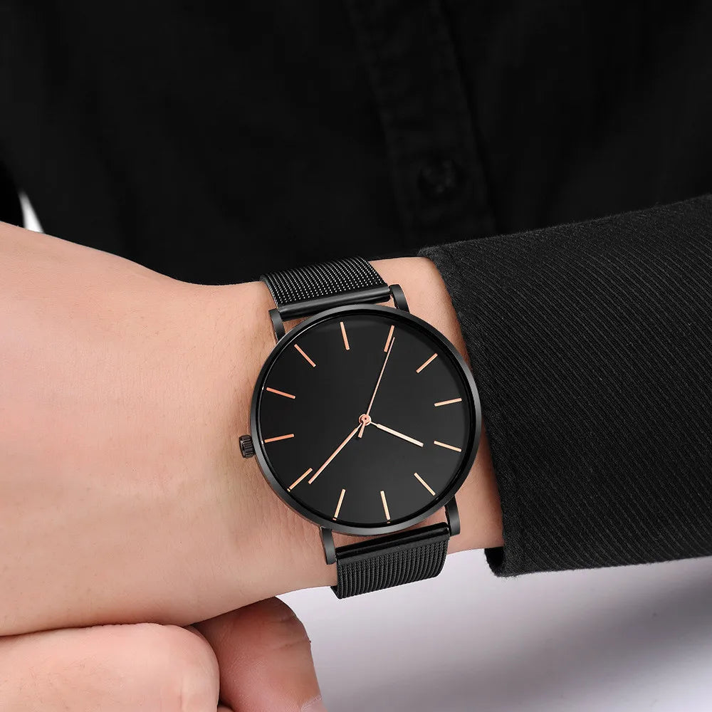 Ultra-thin Fashion Watch Women Luxury Metal Mesh Belt Ladies Quartz Wristwatches Minimalist Elegant Woman Watches reloj mujer