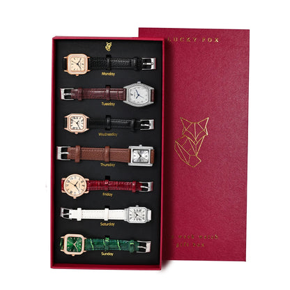 Seven sets of women's watches Fashion leather strap watches for women square ,round watch for women quartz watch for women watch