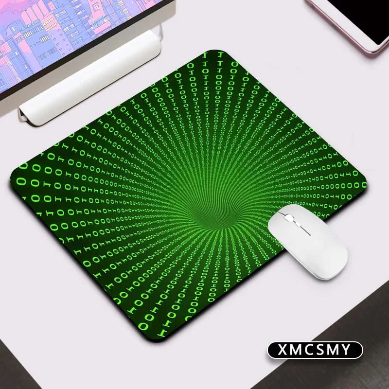 Matrix Binary Code Keyboard Pad Mouse Deskmat Computer Mat Pc Gaming Accessories Mousepad Gamer Mausepad Mats Cabinet Mause Pads