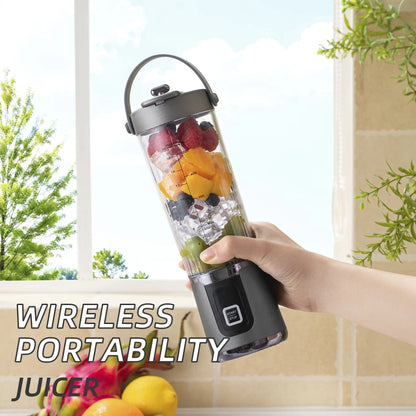 10 Blades Ultra Portable USB Rechargeable Juicer Cup 2 Cups Blender for Juice Smoothie Gym Travel Camping Home Kitchen