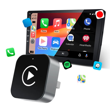 2 in 1 Wireless CarPlay Android Auto Adapter Carplay AI Box Auto Connect Wireless CarPlay Adapter for Factory Wired CarPlay Cars