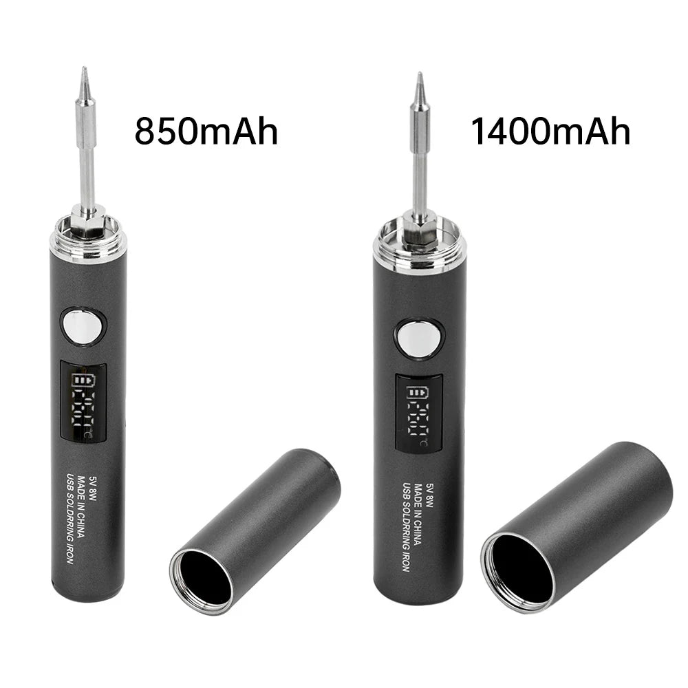 The latest USB soldering iron 5-speed temperature control mini soldering iron Type C interface plug-in models 850/1400 MAH