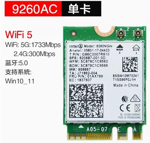 Intel BE200 NFA765A AX210NGW AX200NGW WIFI7 6E Gigabit 5G 6G Tri Band M2 with Built-in Wireless Network Card 5.4 Bluetooth AX210
