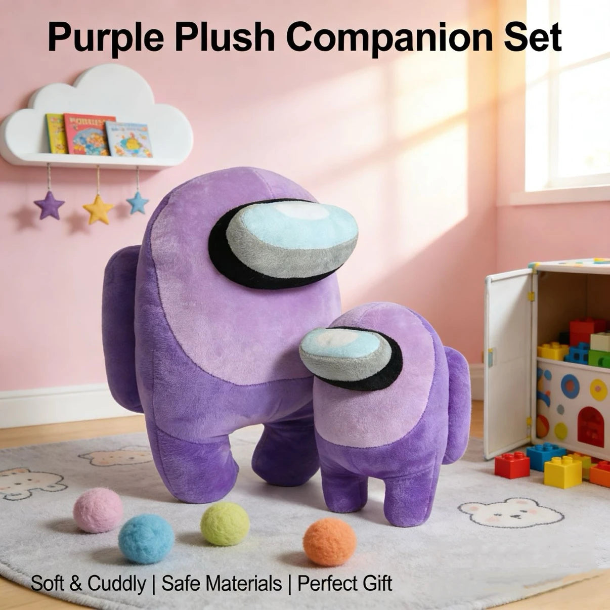 Purple Figurine Toys Sculpture Action Figure Decoration PVC Sculpture Cute Sculpture Desktop Home Ornament