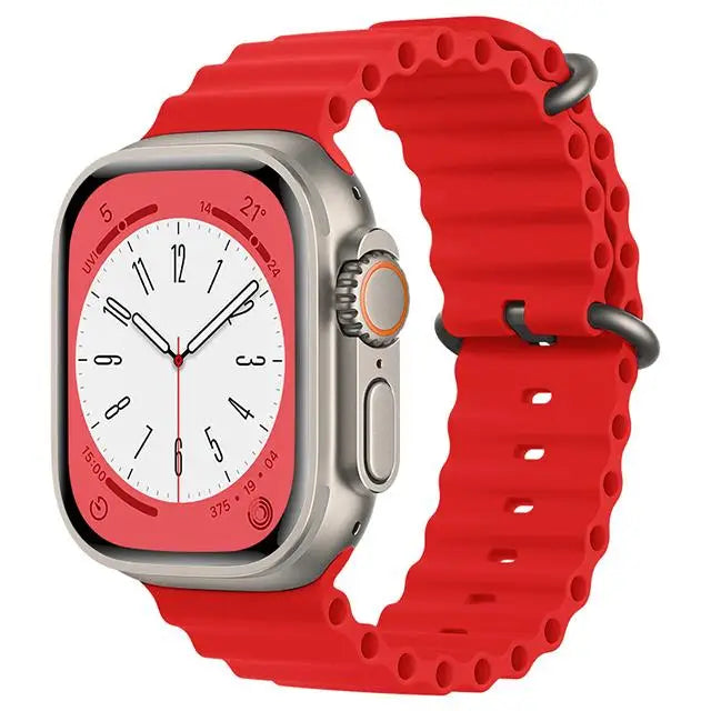 Ocean Strap for apple watch Band 44mm 40mm 45mm 41mm 49mm 46mm silicone correas bracelet iWatch series 7 5 6 3 se 8 Ultra 2 9 10
