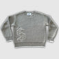 Round Neck Knitted Loose Pullover Oversized Men Full Sleeve Sweater Gothic Embroidery Daily Street Commute Y2k Outfits