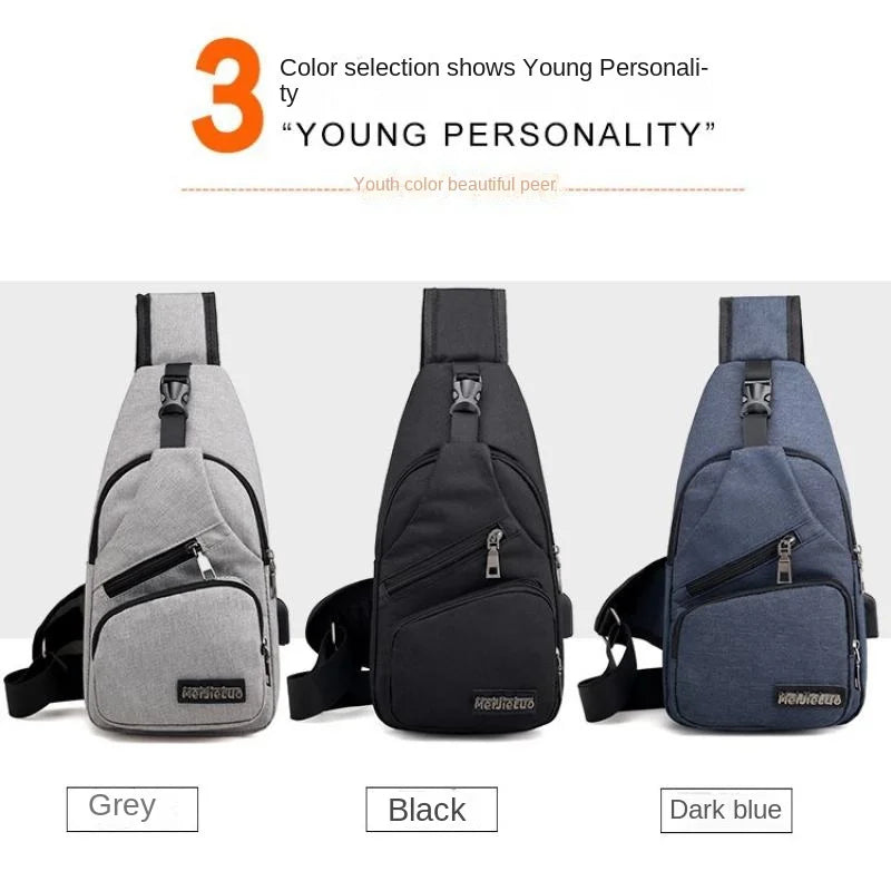 Chest Bag Men's One Shoulder Crossbody Bag Large Capacity Outdoor Sports Leisure Fashion Small Shoulder Bag Backpack Men's