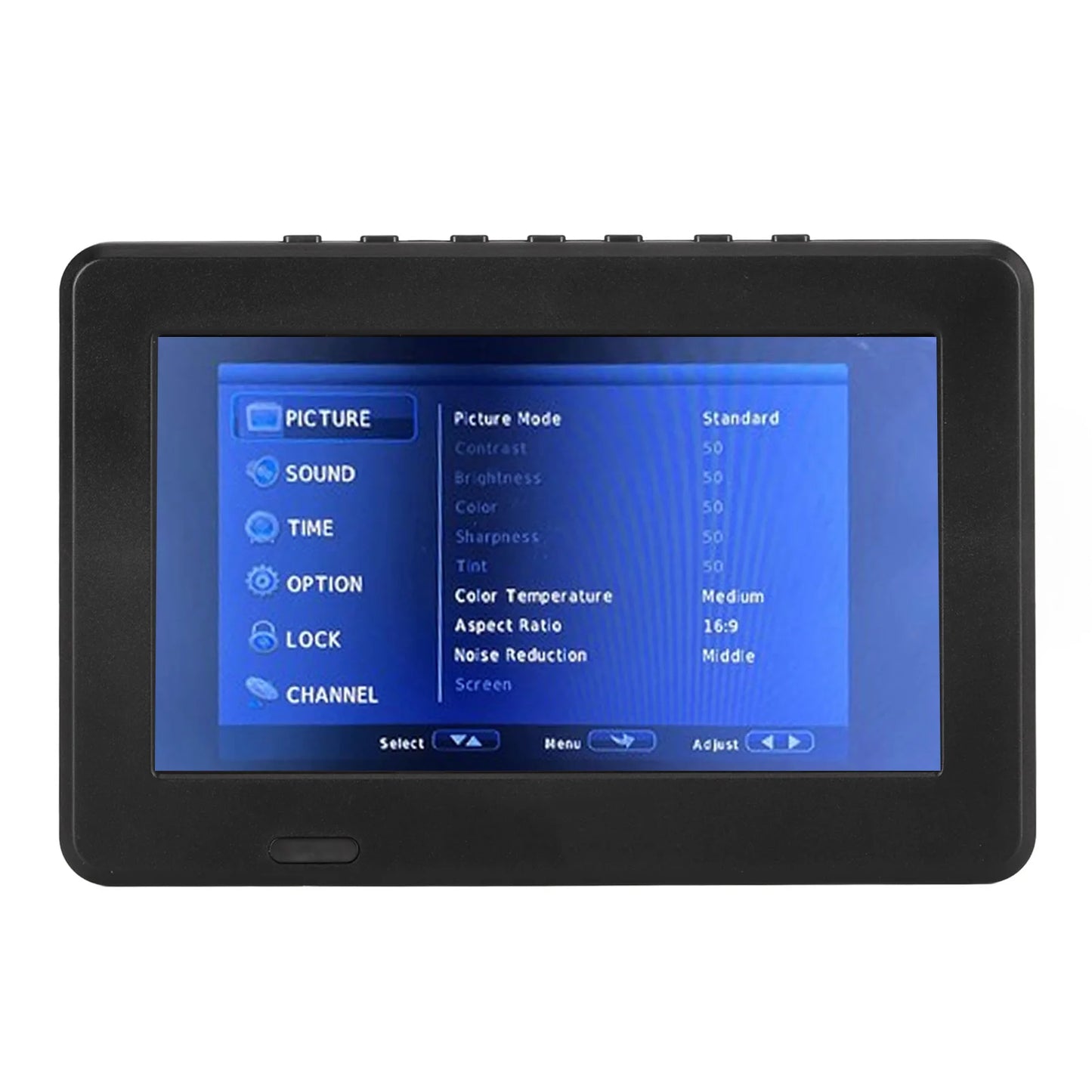Portable LED Digital TV Portable Digital TV 7 Inch ATSC USB Storage Card TV Function Rechargeable 1080P LED Digital Television