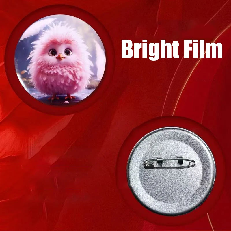 Personalized Round Badges Brooches Custom Photo Handwriting Diy Text or Graphic Pins Accessory Gifts for Kids