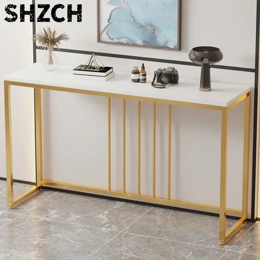 Modern Home Console Table High-looking and Light Luxury Storage Display Shelf Narrow Table for Hallway Entryway Living Room