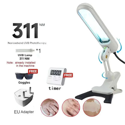 311NM UVB Phototherapy Lamp Device for Vitiligo Treatment UV NarrowBand Ultraviolet Light Therapy Psoriasis Spots Eczema