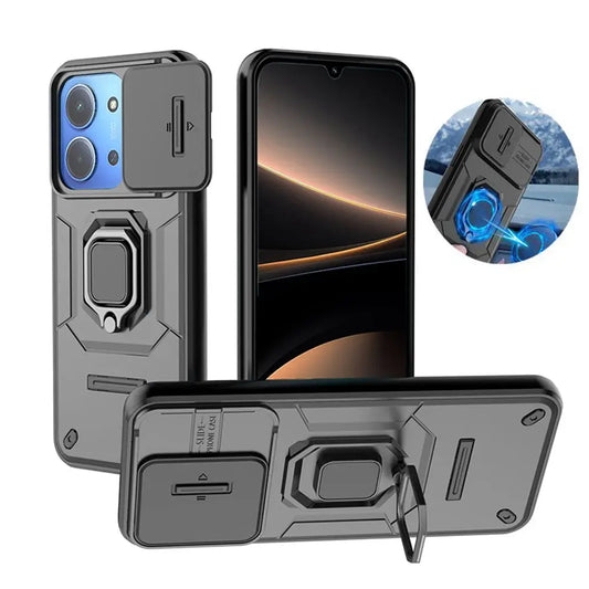 For Xiaomi Redmi 15C 4G 171mm Case Shockproof Armor Magnetic Holder Ring Case For Redmy 15C 15 C Redmi15C 4G Lens Protect Cover