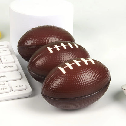 Elastic Decompression Grip Ball Vent Squeeze Ball American Football Supplies Coffee Rugby Ball Toy for Stress Relief