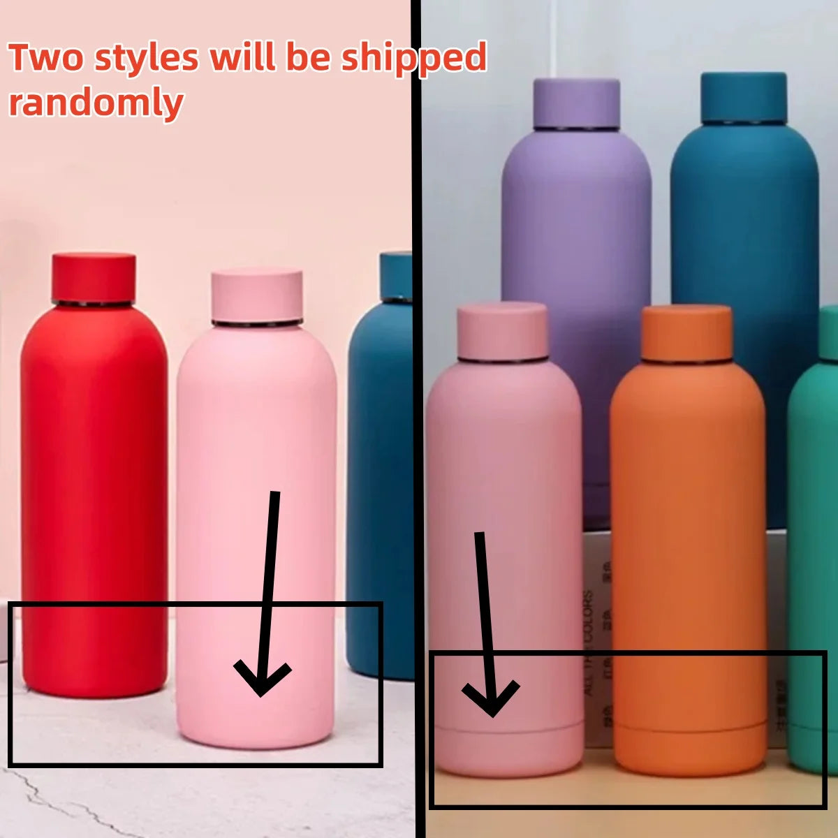 750ml Insulated Bottle Solid Color Stainless Steel Jug with Lid Large Capacity Ice Coffee Cup Portable for Driving Travel Home