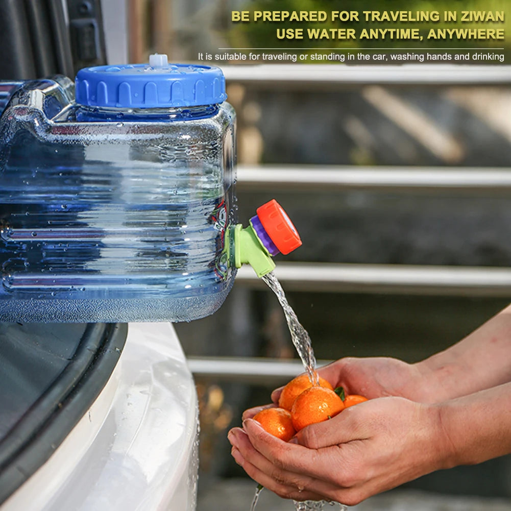 5/5.5/7.5/10L Capacity Pure Water Buckets Container With Faucet Driving Water Tank Emergency Water Storage Container For Outdoor