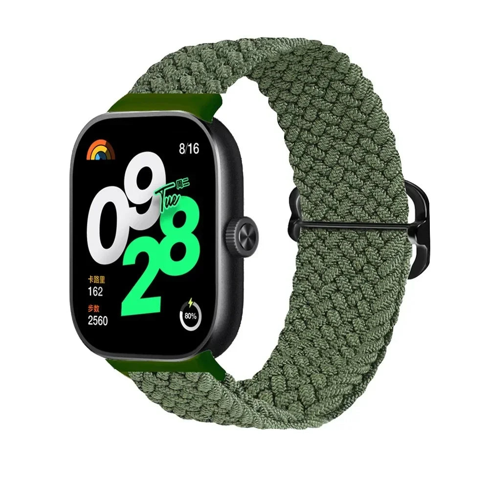 do paska Redmi Watch 4 Akcesoria Regulowany sportowy elastyczny nylonowy pleciony zamienny pasek correa bransoletka Miband 8 pro band