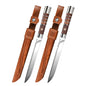 High-hardness stainless steel kitchen knife, professional fruit knife with leather sheath, ideal for cutting meat and cooking
