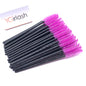 50 Pcs Shiny Crystal Eyelash Applicator Disposable Diamond Handle Nylon Two Colors Mascara Wands Spoolies Pink Brushes