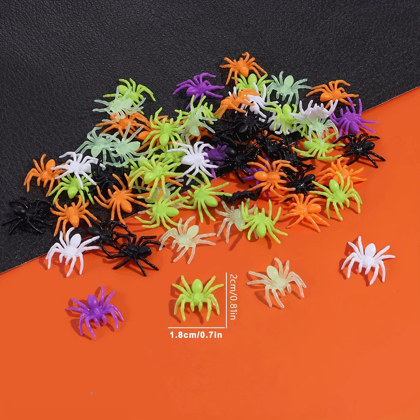 100pcs/50pcs Plastic Halloween Spider Decorations Perfect for Creating A Haunting Atmosphere Christmas and Halloween Decorations