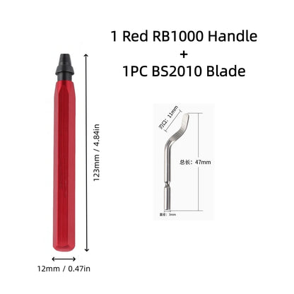 RB1000 Hand Metal Deburring Tool Red with 360 Degree Rotating Blades for 3D Printing Wood Metal Plastic Aluminum Copper Steel