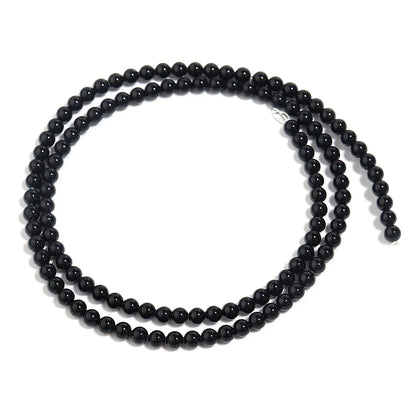 1 Strand Natural Stone Black Onyx Agate Round Loose Beads 2-20MM Pick Size For Crafts Making DIY Sewing clothing Accessories