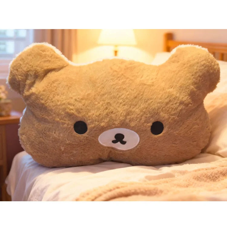 Best-selling Cute Rilakkuma Plush Warm Hand Pillow Cartoon Bear Peluche Stuffed Toy Soft Cushion Birthday Gift