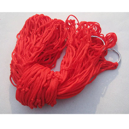 Outdoor Camping Hammock Portable Net Swing /Tree Straps, Single or Double Mesh Nylon Hammock for Outside, Hiking, and Travel