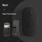 Battery-Powered Wireless Mouse Slim Bluetooth-compatible Computer Mice Portable Cordless Mouse for iPad Laptop Desktop Tablet