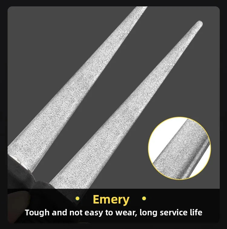 Ergonomic Handle Diamond Grinding Sharpener 1/3/5Pcs Wearproof Curved Flat Design Home Kitchen Blade Maintenance Tool