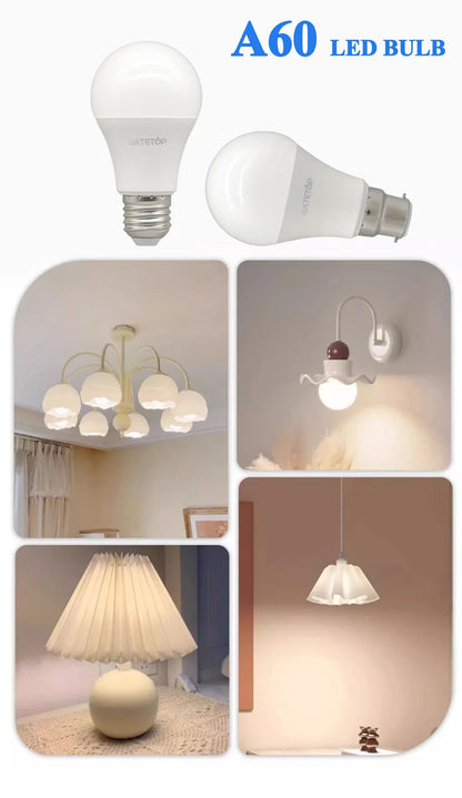 1-10Pack Dimmable GU10 E27 E14 B22 LED Bulb Lamp 220V No flicker Warm white Natural light 3000K 4000K 6000K dimming A60 C37