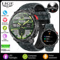 LIGE Smart Watch 2026 Gorąca Sprzedaż 1100mAh Wojskowy Wodoodporny Kompas Latarka LED Tryby Sportowe Męski Smartwatch Dla Android iOS