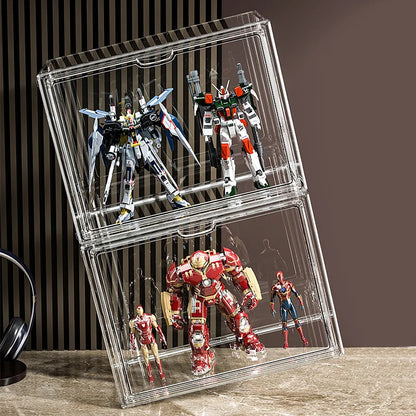 New Large Capacity Storage Box Organizer for Figures Acrylic Box Clear Blind Box Showcase Makeup Organizer for Bag