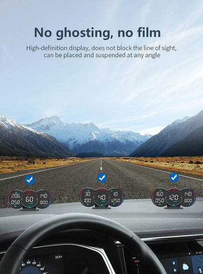 Car Head Up Display HUD GPS Computer Speedometer Windshield Projector Car Dashboard Speed Displays System Modification Car Acces