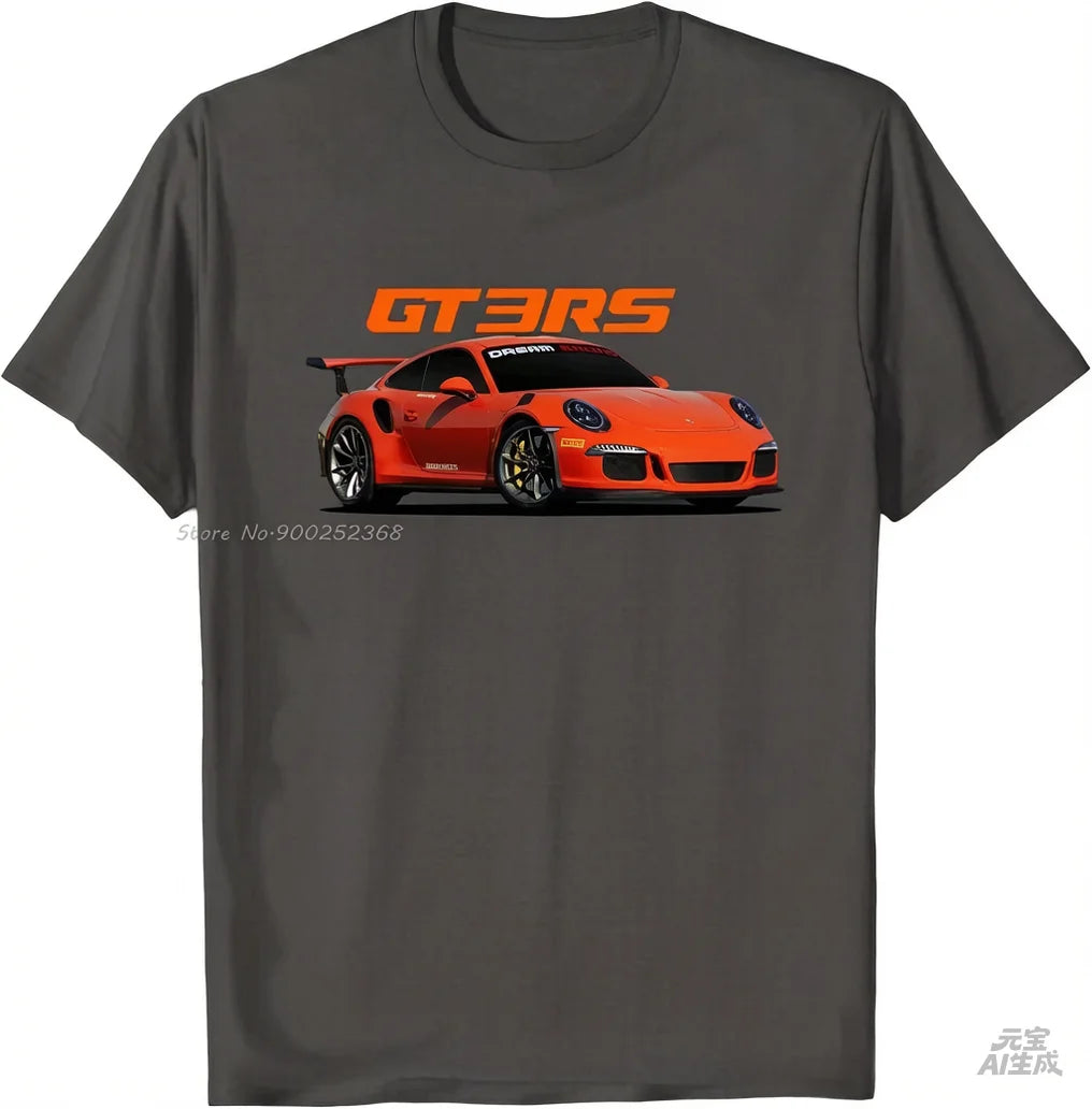 Classic Car Retro Vintage T-Shirt Gt3 Rs Silhouette Summer  Men Casual Fashion Tees Streetwear Top