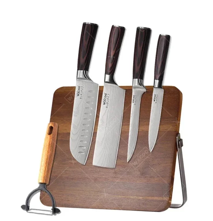 Long Magnetic Knife Block Acacia Wooden Kitchen Knife Holder Kitchen Counter Strong Enhanced Magnets Stands Storage Knife Holder