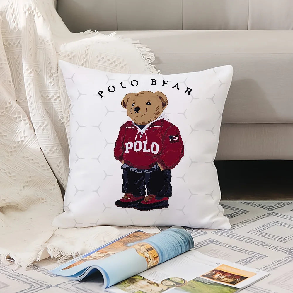 P-Polo Pillow Case Office Cushions Suitable For Sofa B-Bears Car Bedroom Decorative Cushion Cover