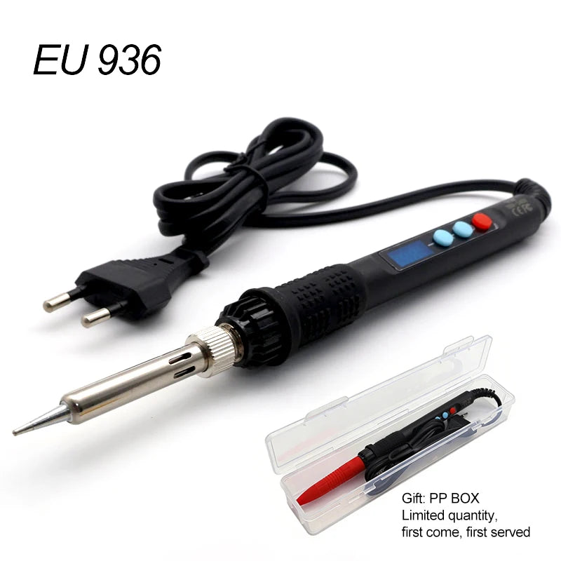 90W LED 936 Soldering iron adjust temperature With M2 M2.5 M3 M4 M5 M6 M8 Hot Melt Nuts Embedding tool For 3D Printer Parts