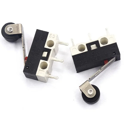 20/100/1000Pcs 3Pin Micro Limit Switch SPDT Momentary Push Button Switch 1A/125V Mouse Switch with Handle Roller