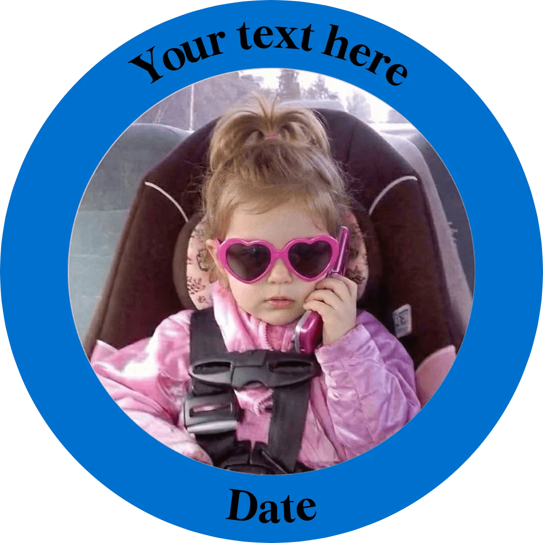 Custom Photo Stickers Personalized Waterproof Round Text Labels Custom Image Birthday Party Gift Wrapping Decor DIY Souvenir Kit